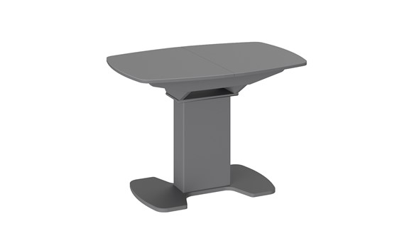 Кухонный раскладной стол Портофино (СМ(ТД)-105.01.11(1)), цвет Серое/Стекло серое матовое LUX в Мурманске - изображение