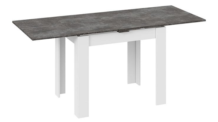 Кухонный раздвижной стол Промо тип 3 (Белый/Ателье темный) в Мурманске - изображение 1