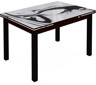 Кухонный стол раскладной Шанхай исп.2 ноги метал. крашеные №21 (Exclusive h187/черный) в Мурманске