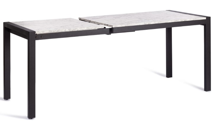 Кухонный стол раздвижной SVAN (mod. 1011) ЛДСП+меламин/металл, 120+67х74х75, сосна/чёрный арт.19490 в Мурманске - изображение 4