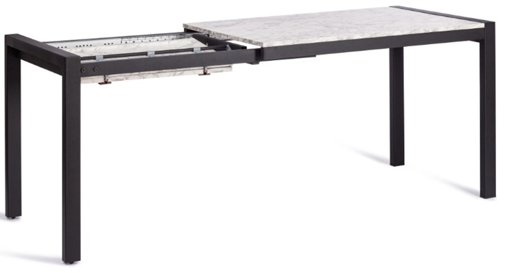 Кухонный стол раздвижной SVAN (mod. 1011) ЛДСП+меламин/металл, 120+67х74х75, сосна/чёрный арт.19490 в Мурманске - изображение 5
