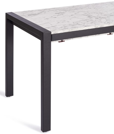 Кухонный стол раздвижной SVAN (mod. 1011) ЛДСП+меламин/металл, 120+67х74х75, сосна/чёрный арт.19490 в Мурманске - изображение 7