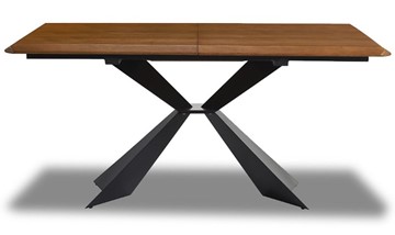 Кухонный раздвижной стол T1712A: орех 160 (WK-07)/черный (PC-02) в Мурманске - предосмотр