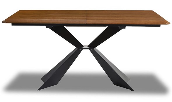 Кухонный раздвижной стол T1712A: орех 160 (WK-07)/черный (PC-02) в Мурманске - изображение