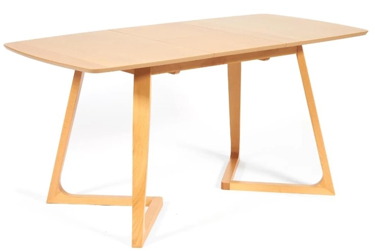 Кухонный стол раскладной VAKU (Ваку) бук/мдф 80x120+40x75, Натуральный бук арт.13987 в Мурманске - изображение 2