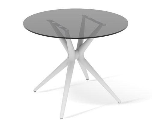 Обеденный стол SHT-ТT26 90 стекло/SHT-TU30 дымчатый/серый в Мурманске - изображение