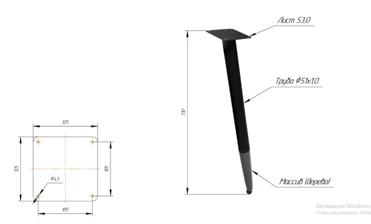 Стол на кухню SHT-TU12 (3 шт.)/ТT8 60/60 (черный/темный орех/прозрачный лак/коричневая сепия) в Мурманске - изображение 1