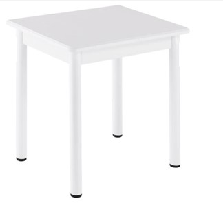 Кухонный пристенный стол НСПА-02 МДФ, белый МДФ/белое дерево/36 прямые трубки белый в Мурманске