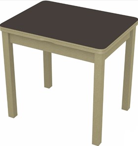 Кухонный стол раскладной Бари дерево №8 (стекло коричневое/дуб выбеленный) в Мурманске