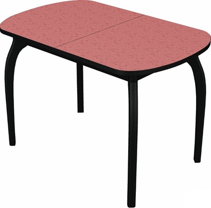 Раздвижной стол Ривьера мини дерево №1, пластик (цветы красные/черный) в Мурманске - изображение