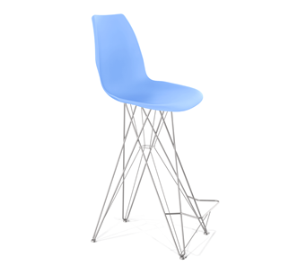 Барный стул SHT-ST29/S66 (голубой pan 278/хром лак) в Мурманске - предосмотр