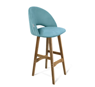 Барный стул SHT-ST34-1 / SHT-S65 (голубая пастель/дуб брашированный коричневый) в Мурманске