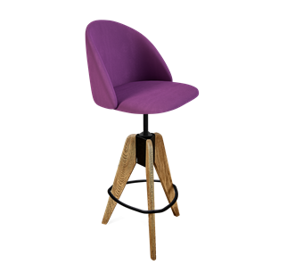Барный стул SHT-ST35 / SHT-S92 (ягодное варенье/браш.коричневый/черный муар) в Мурманске