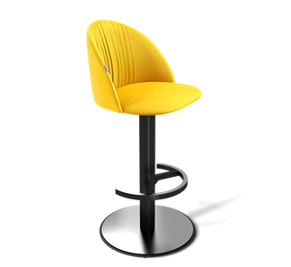 Барный стул SHT-ST35-1 / SHT-S137 (имперский жёлтый/стальной/черный муар) в Мурманске