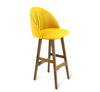 Барный стул SHT-ST35-1 / SHT-S65 (имперский жёлтый/дуб брашированный коричневый) в Мурманске