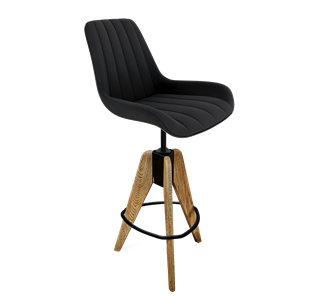 Барный стул SHT-ST37 / SHT-S92 (ночное затмение/браш.коричневый/черный муар) в Мурманске