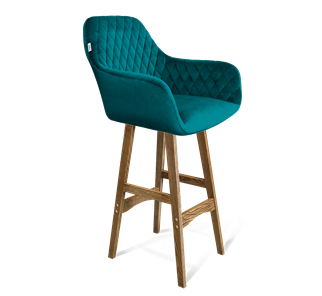 Барный стул SHT-ST38 / SHT-S65 (альпийский бирюзовый/дуб брашированный коричневый) в Мурманске