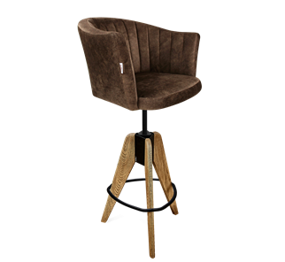Барный стул SHT-ST42-1 / SHT-S92 (кофейный трюфель/браш.коричневый/черный муар) в Мурманске