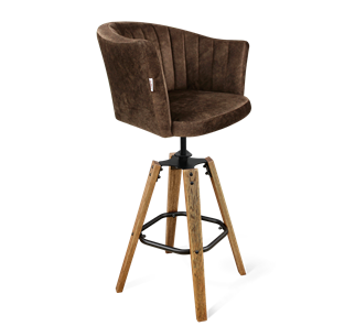 Барный стул SHT-ST42-1 / SHT-S93 (кофейный трюфель/браш.коричневый/черный муар) в Мурманске