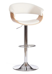 Барный стул VIMTA (mod.4021S) белый/натуральный/хром арт.13660 в Мурманске