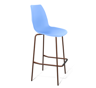 Барный стул SHT-ST29/S29 (голубой pan 278/медный металлик) в Мурманске