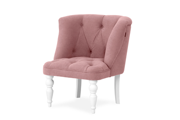 Мягкое кресло Бриджит розовый ножки белые в Мурманске