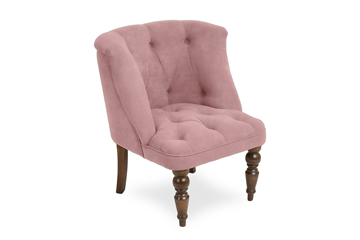 Кресло Бриджит розовый ножки коричневые в Мурманске - предосмотр