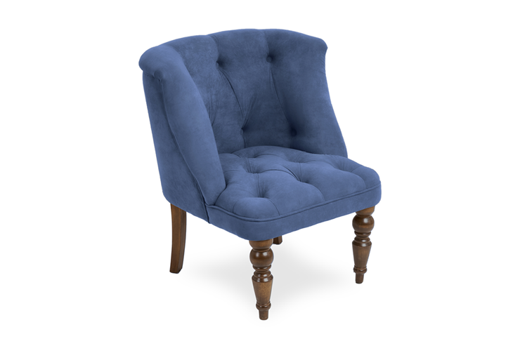 Кресло Бриджит синий ножки коричневые в Мурманске - изображение 1