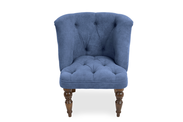 Кресло Бриджит синий ножки коричневые в Мурманске - изображение