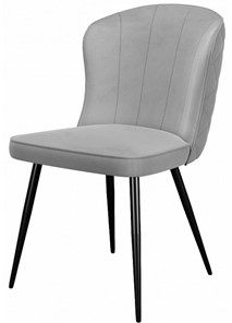 Кухонный стул 209, микровелюр B22 grey, ножки черные в Мурманске - предосмотр