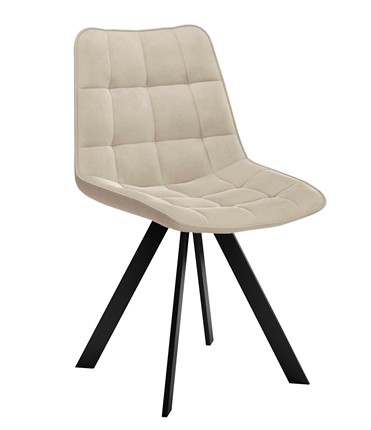 Обеденный стул 229 Поворотный, Микровелюр B03 Beige / опоры черные в Мурманске - изображение