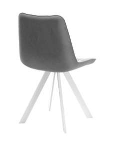 Обеденный стул 229 Поворотный, Микровелюр B22 Grey / опоры белые в Мурманске - предосмотр 2