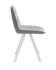 Обеденный стул 229 Поворотный, Микровелюр B22 Grey / опоры белые в Мурманске - предосмотр 3
