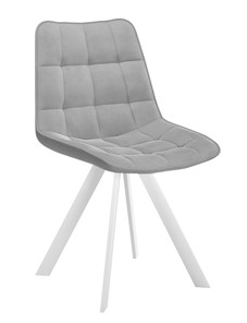 Обеденный стул 229 Поворотный, Микровелюр B22 Grey / опоры белые в Мурманске - предосмотр