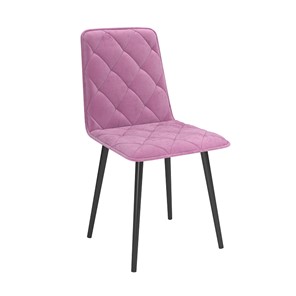 Обеденный стул Антика, велюр тенерифе розовый/Цвет металл черный в Мурманске