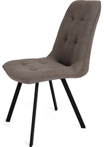 Обеденный стул Бакарди, ноги черные прямоугольные 1-Q3015/велюр T173 Капучино в Мурманске