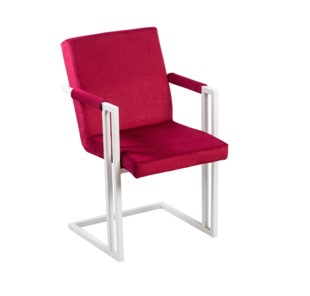 Обеденный стул Бруно, Белый/Аврора 11(бордовый) в Мурманске
