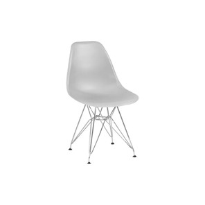 Обеденный стул derstuhl DSL 110 Chrom (светло-серый) в Мурманске