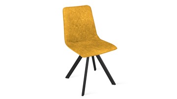 Кухонный стул Хьюго К2 (Черный муар/Микровелюр Wellmart Yellow) в Мурманске
