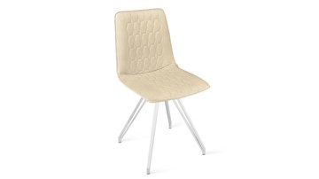 Обеденный стул Хьюго К4 (Белый матовый/Велюр Confetti Cream) в Мурманске