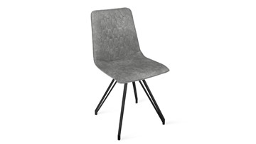 Кухонный стул Хьюго К4 (Черный муар/Микровелюр Wellmart Silver) в Мурманске - предосмотр