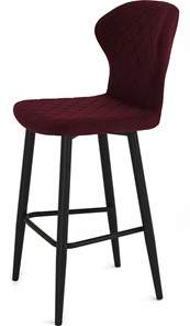 Обеденный стул Марио барный(Бордо Т175/ноги черные) в Мурманске