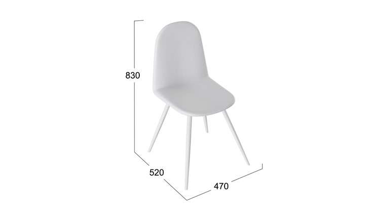 Обеденный стул Марли (конус Т3), Белый муар/Кожзам Белый в Мурманске - изображение 1