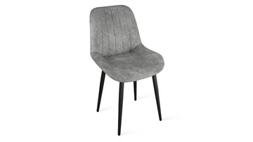 Обеденный стул Марвел Исп. 2 К1С (Черный муар/Микровелюр Wellmart Silver) в Мурманске