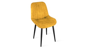 Обеденный стул Марвел Исп. 2 К1С (Черный муар/Микровелюр Wellmart Yellow) в Мурманске - предосмотр