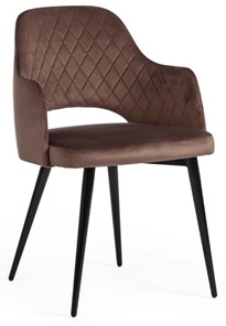 Обеденный стул VALKYRIA (mod. 711) 55х55х80 коричневый barkhat 12/черный арт.19001 в Мурманске