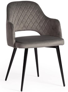 Обеденный стул VALKYRIA (mod. 711) 55х55х80 серый barkhat 26/черный арт.15343 в Мурманске