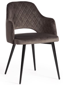 Обеденный стул VALKYRIA (mod. 711) 55х55х80 темно-серый barkhat 14/черный арт.15344 в Мурманске