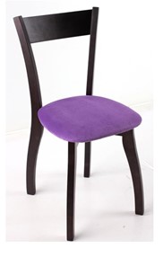 Обеденный стул Лугано каркас массив венге, велюр -  инфинити фиолетовый в Мурманске