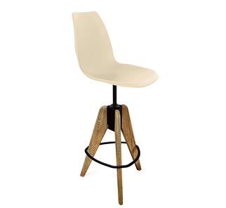 Барный стул SHT-ST29/S92 (бежевый ral1013/брашированный коричневый/черный муар) в Мурманске - предосмотр